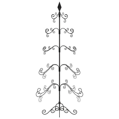 Albero di Natale Decorativo in Metallo Nero 150 cm