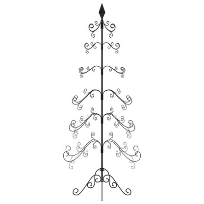 Albero di Natale Decorativo in Metallo Nero 180 cm