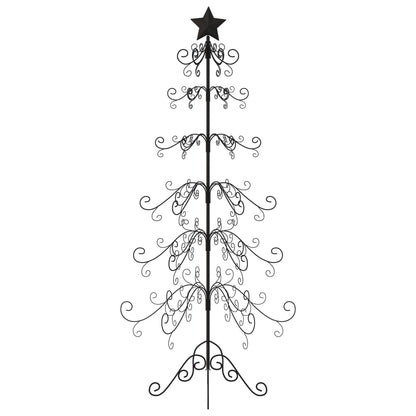 Albero di Natale Decorativo in Metallo Nero 215 cm