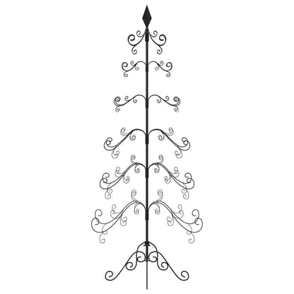 Albero di Natale Decorativo in Metallo Nero 215 cm