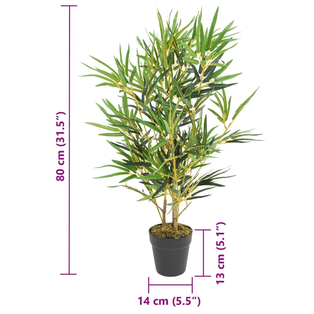Albero BambÃ¹ Artificiale 368 Foglie 80 cm Verde