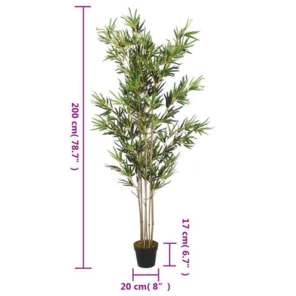 Albero BambÃ¹ Artificiale 1380 Foglie 200 cm Verde