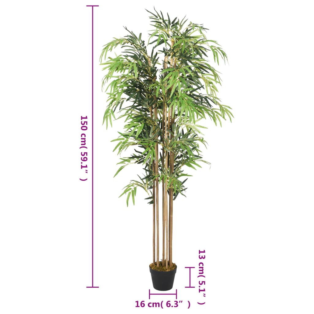 Albero BambÃ¹ Artificiale 1095 Foglie 150 cm Verde