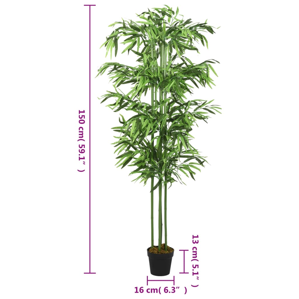 Albero BambÃ¹ Artificiale 576 Foglie 150 cm Verde