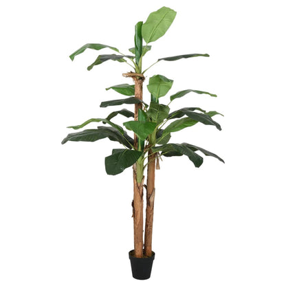 Albero di Banano Artificiale 18 Foglie 150 cm Verde