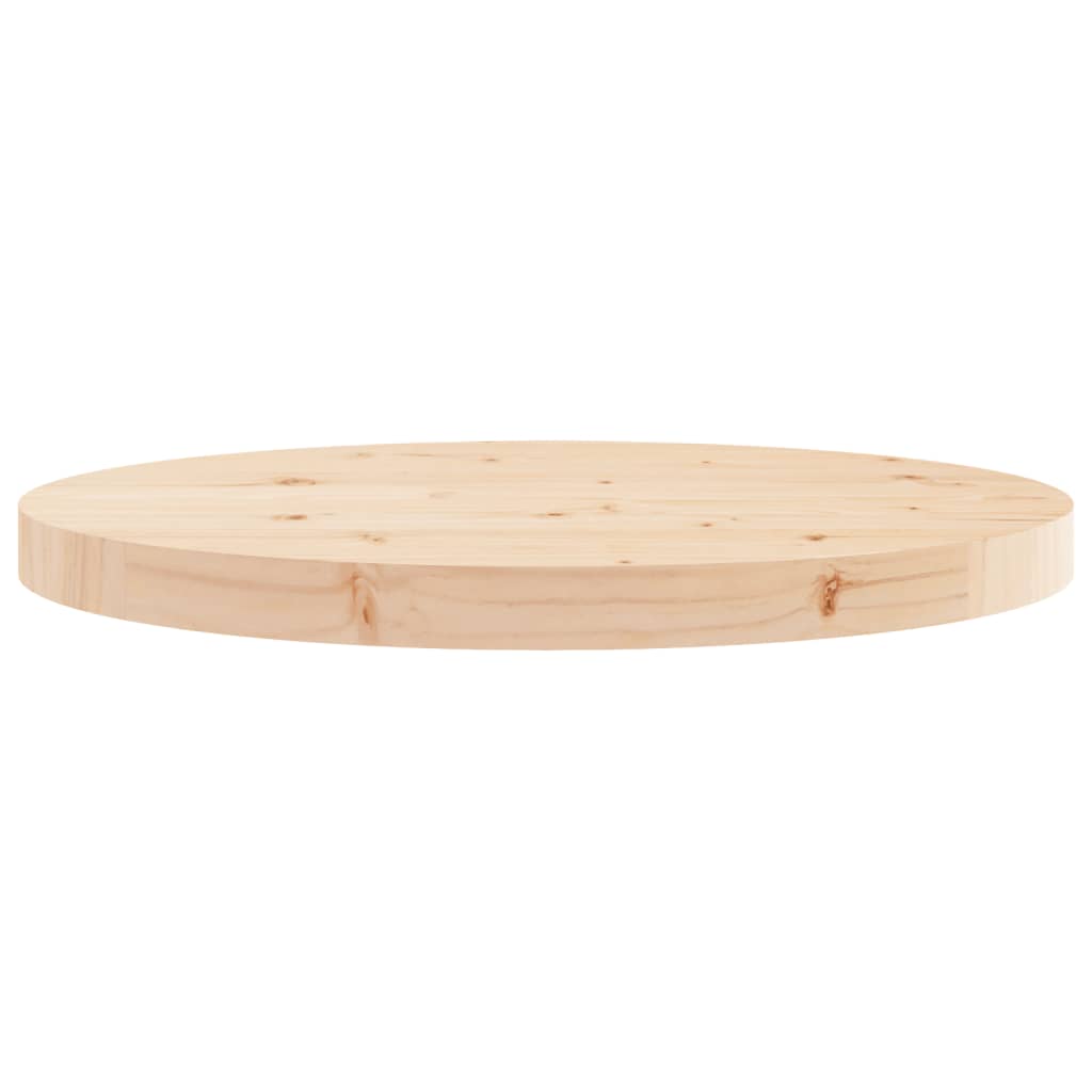 Piano Tavolo Rotondo Ã˜50x3 cm in Legno Massello di Pino