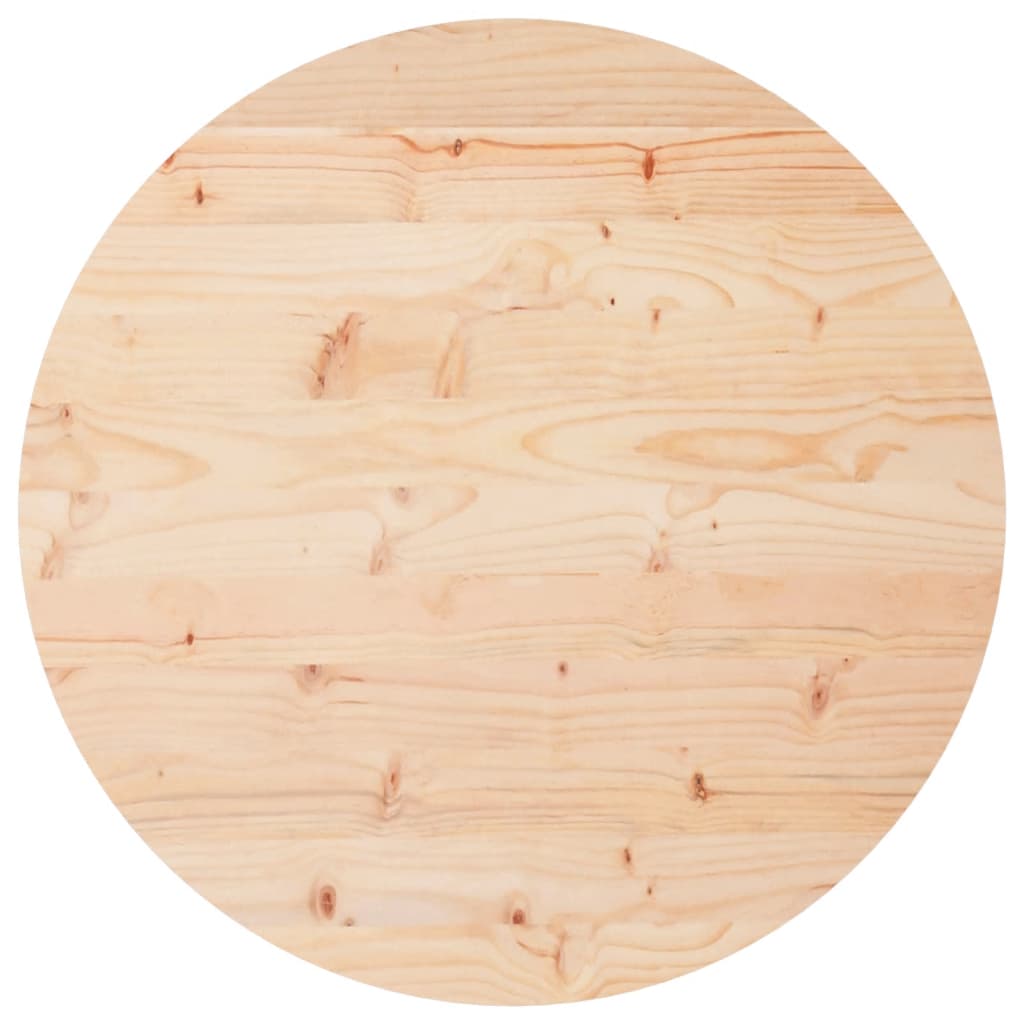 Piano Tavolo Rotondo Ã˜60x3 cm in Legno Massello di Pino