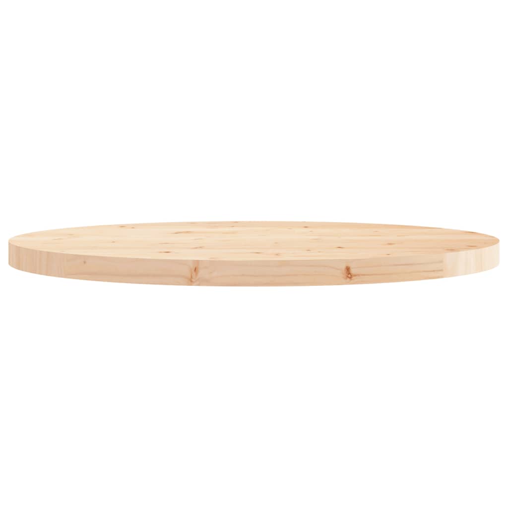 Piano Tavolo Rotondo Ã˜80x3 cm in Legno Massello di Pino