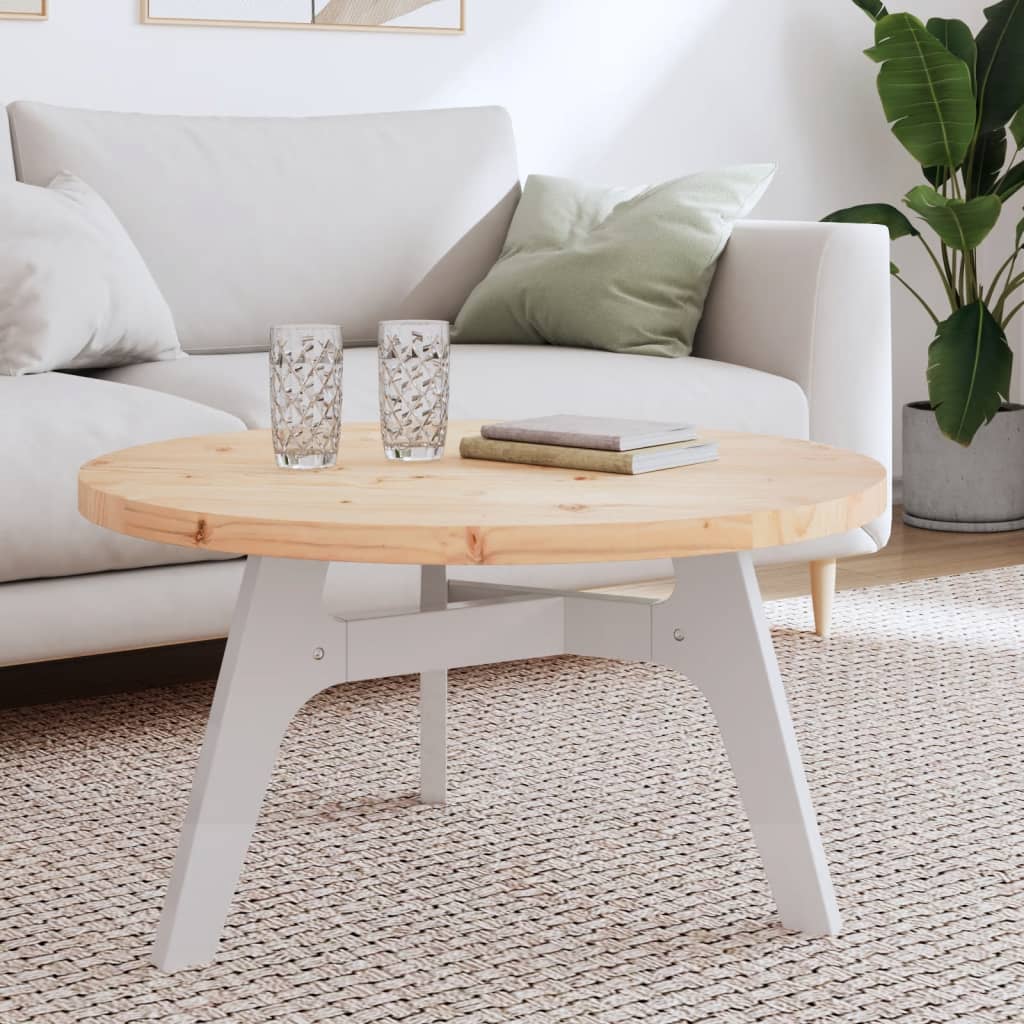 Piano Tavolo Rotondo Ã˜80x3 cm in Legno Massello di Pino