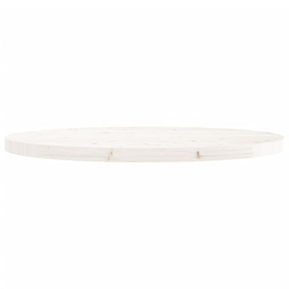 Piano Tavolo Rotondo Bianco Ã˜90x3 cm in Legno Massello di Pino