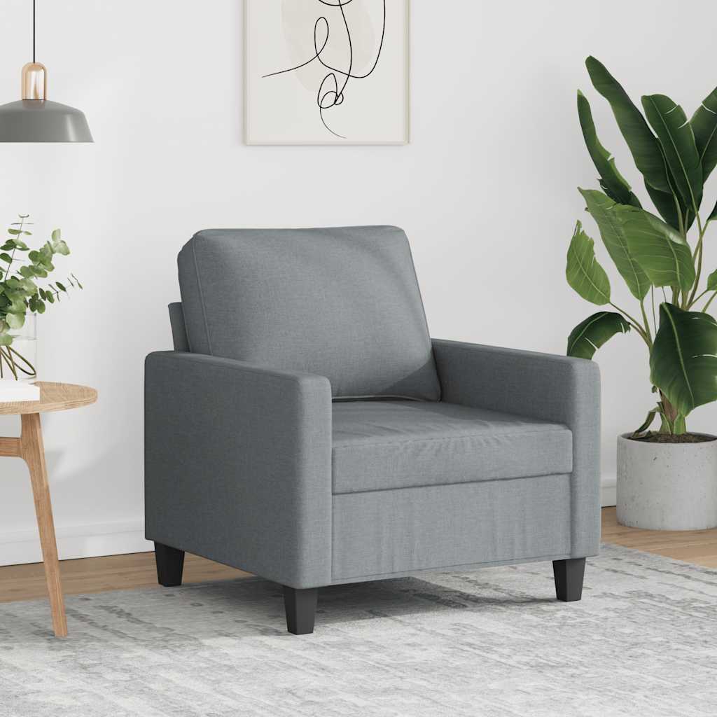 Poltrona Grigio Chiaro 60 cm in Tessuto
