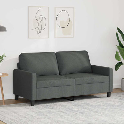 Divano a 2 Posti Grigio Scuro 140 cm in Tessuto