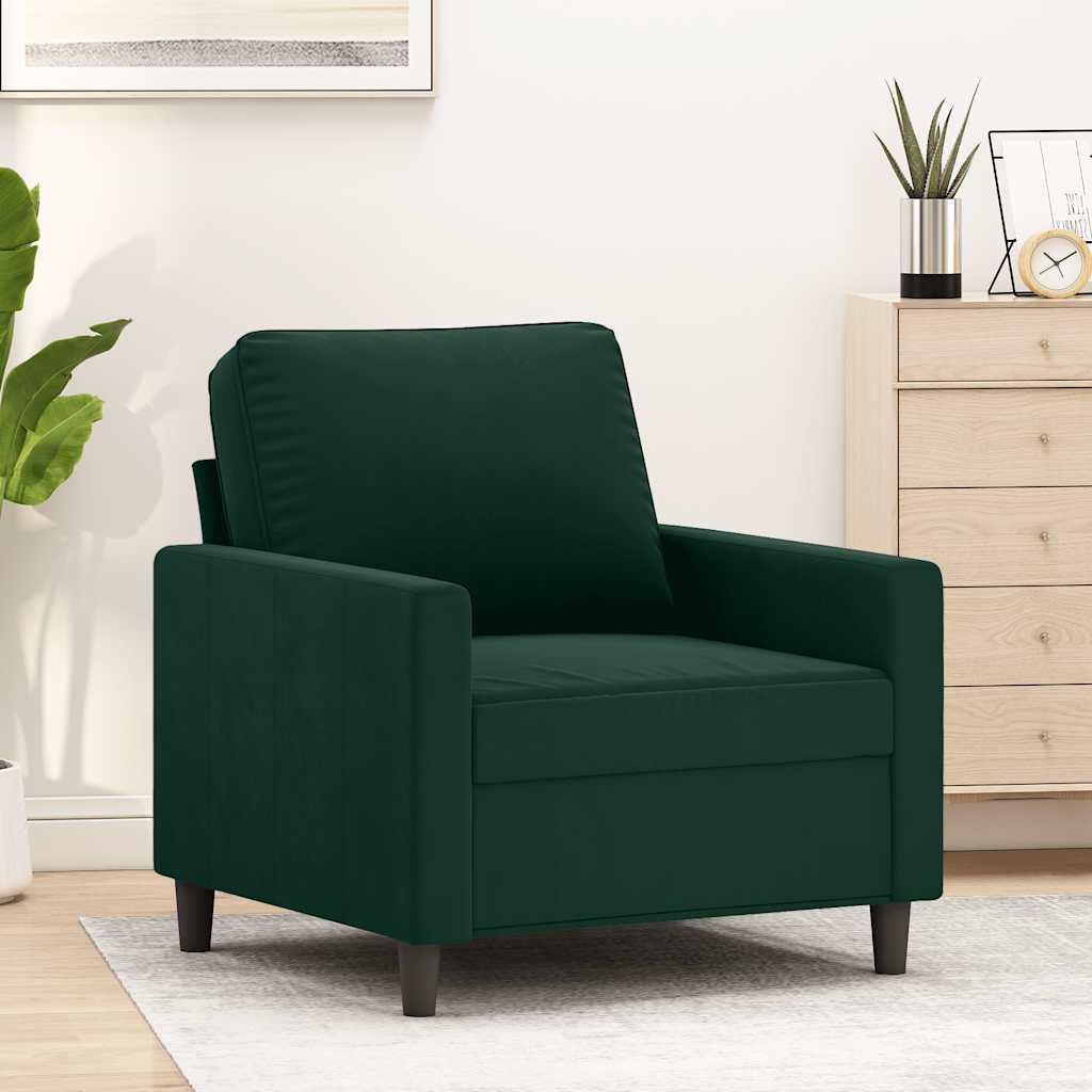 Poltrona Verde Scuro 60 cm Velluto