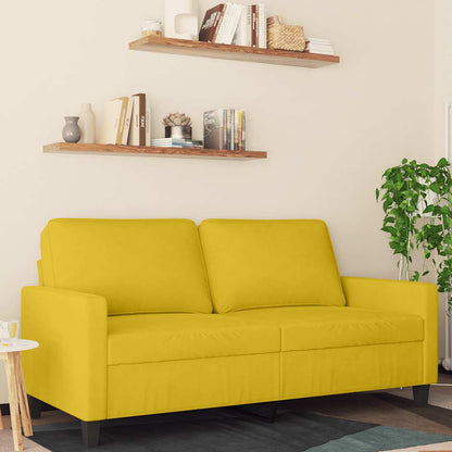 Divano a 2 Posti giallo 140 cm in Velluto