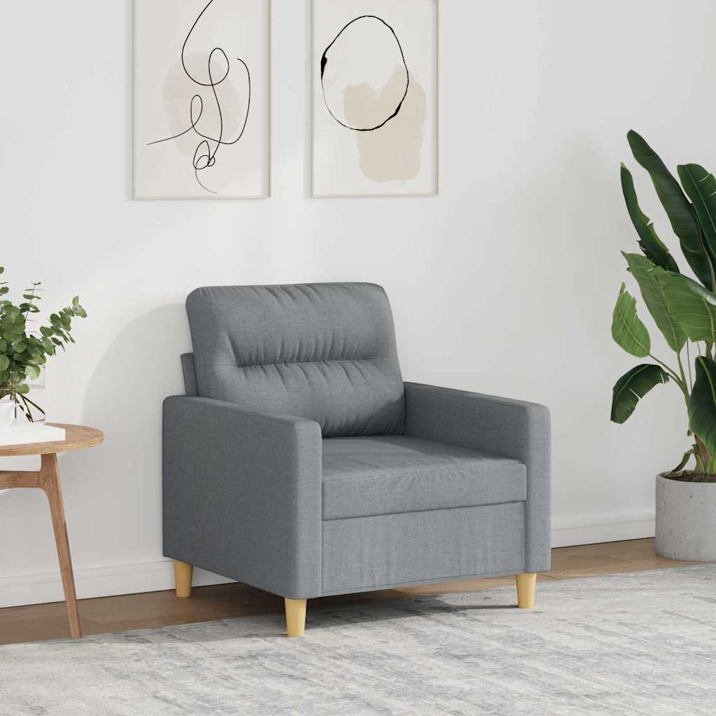 Poltrona Grigio Chiaro 60 cm in Tessuto