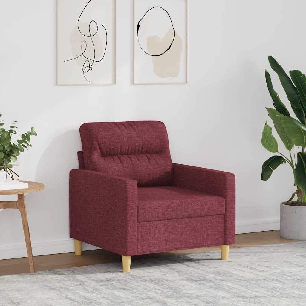 Poltrona Rosso Vino 60 cm in Tessuto