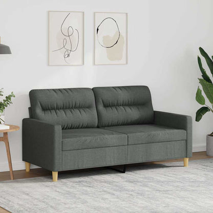 Divano a 2 Posti Grigio Scuro 140 cm in Tessuto