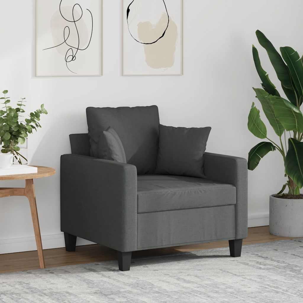 Poltrona Grigio Scuro 60 cm in Tessuto