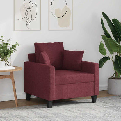 Poltrona Rosso Vino 60 cm in Tessuto