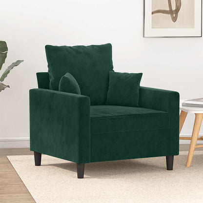 Poltrona Verde Scuro 60 cm Velluto