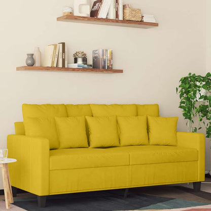 Divano a 2 Posti giallo 140 cm in Velluto