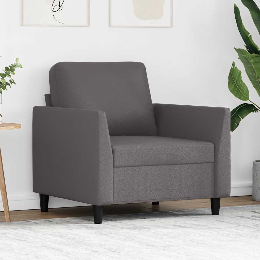 Poltrona Grigia 60 cm in Similpelle