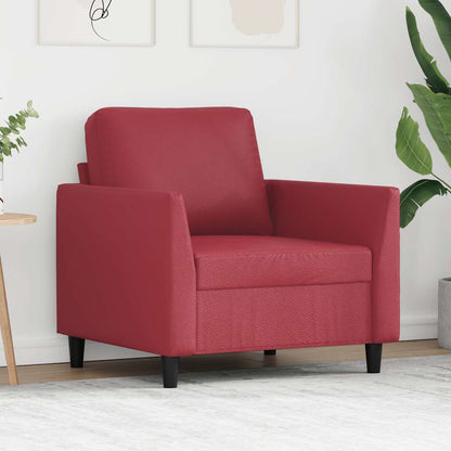 Poltrona Rosso Vino 60 cm in Similpelle