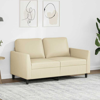 Divano a 2 Posti Crema 120 cm in Similpelle