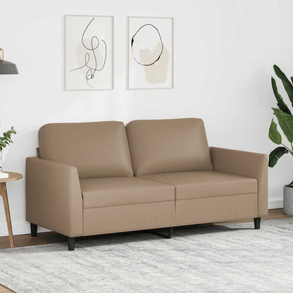 Divano a 2 Posti Cappuccino 140 cm in Similpelle