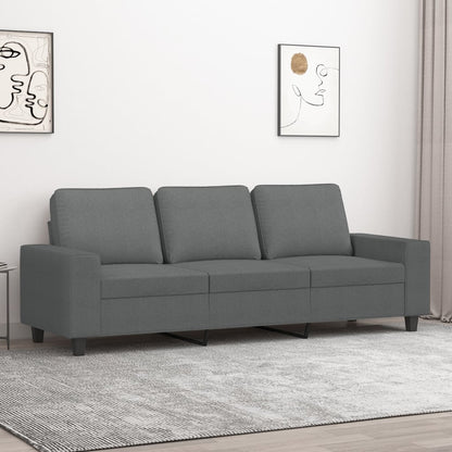 Divano a 3 Posti Grigio Chiaro 180 cm in Tessuto