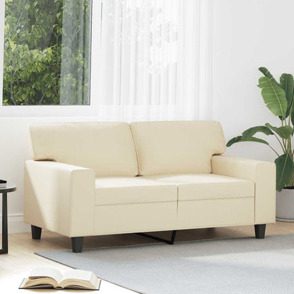 Divano a 2 Posti Crema 120 cm in Similpelle