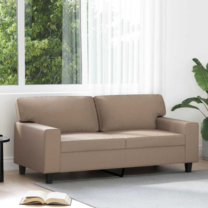 Divano a 2 Posti Cappuccino 140 cm in Similpelle