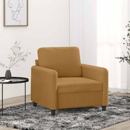 Poltrona Marrone 60 cm Velluto