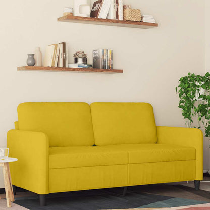 Divano a 2 Posti giallo 140 cm in Velluto
