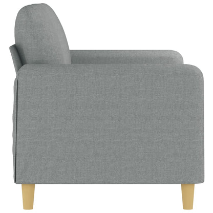 Divano a 2 Posti Grigio Chiaro 120 cm in Tessuto
