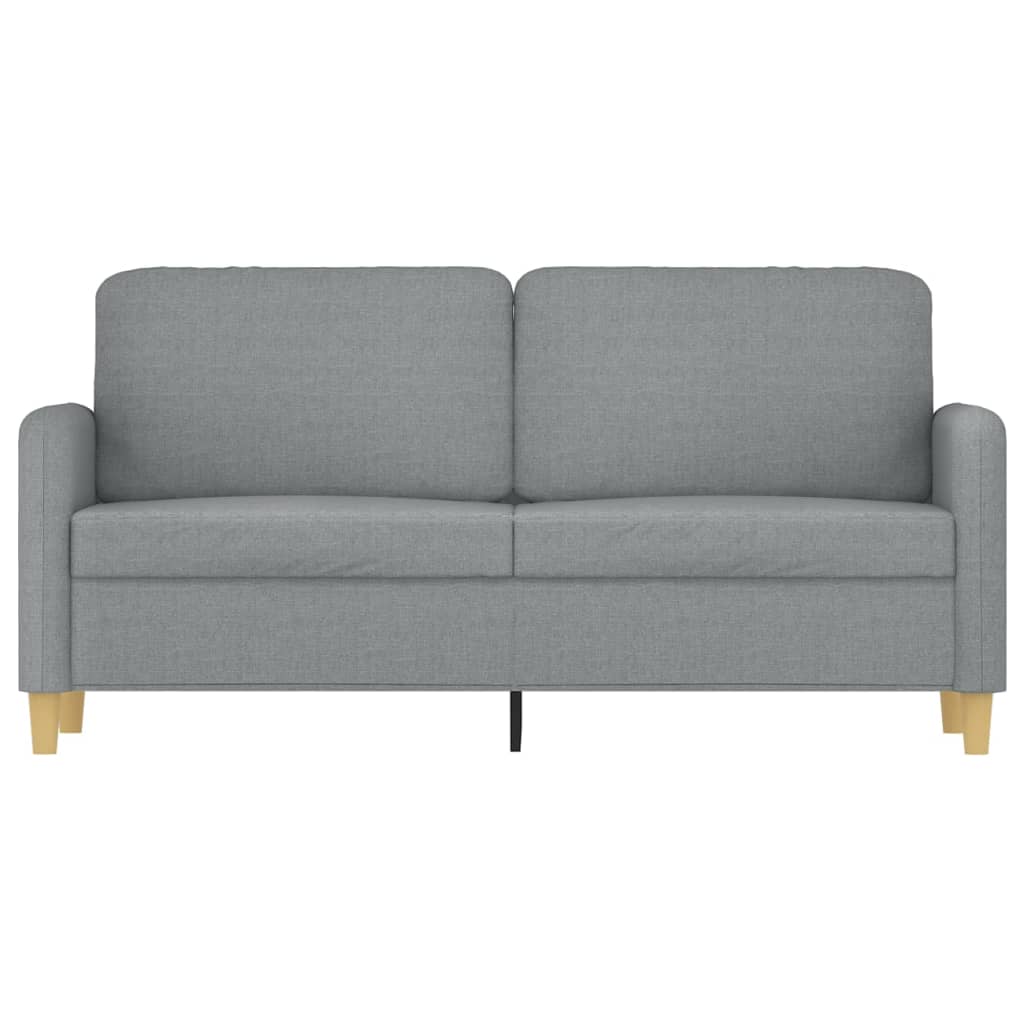 Divano a 2 Posti Grigio Chiaro 140 cm in Tessuto