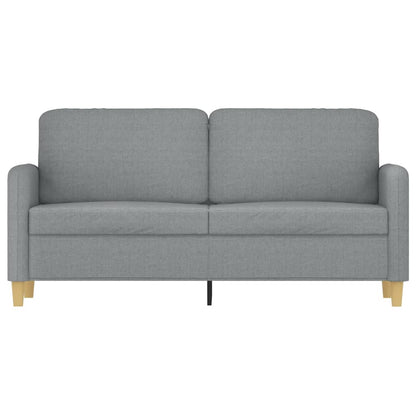Divano a 2 Posti Grigio Chiaro 140 cm in Tessuto