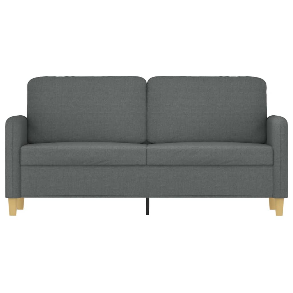 Divano a 2 Posti Grigio Scuro 140 cm in Tessuto