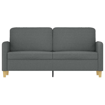 Divano a 2 Posti Grigio Scuro 140 cm in Tessuto