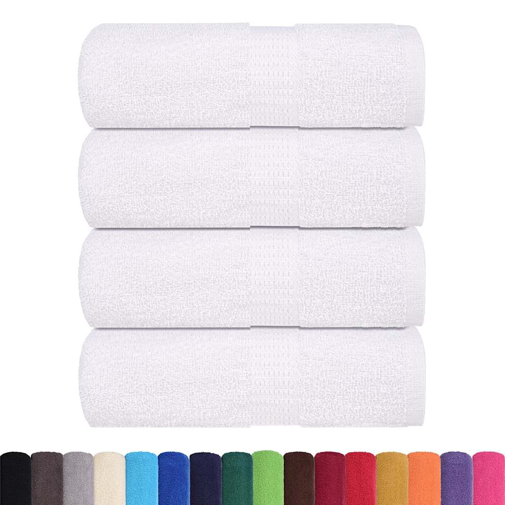 Asciugamani per Sapone 4 pz Bianco 30x30cm 360 g/mÂ² 100% Cotone