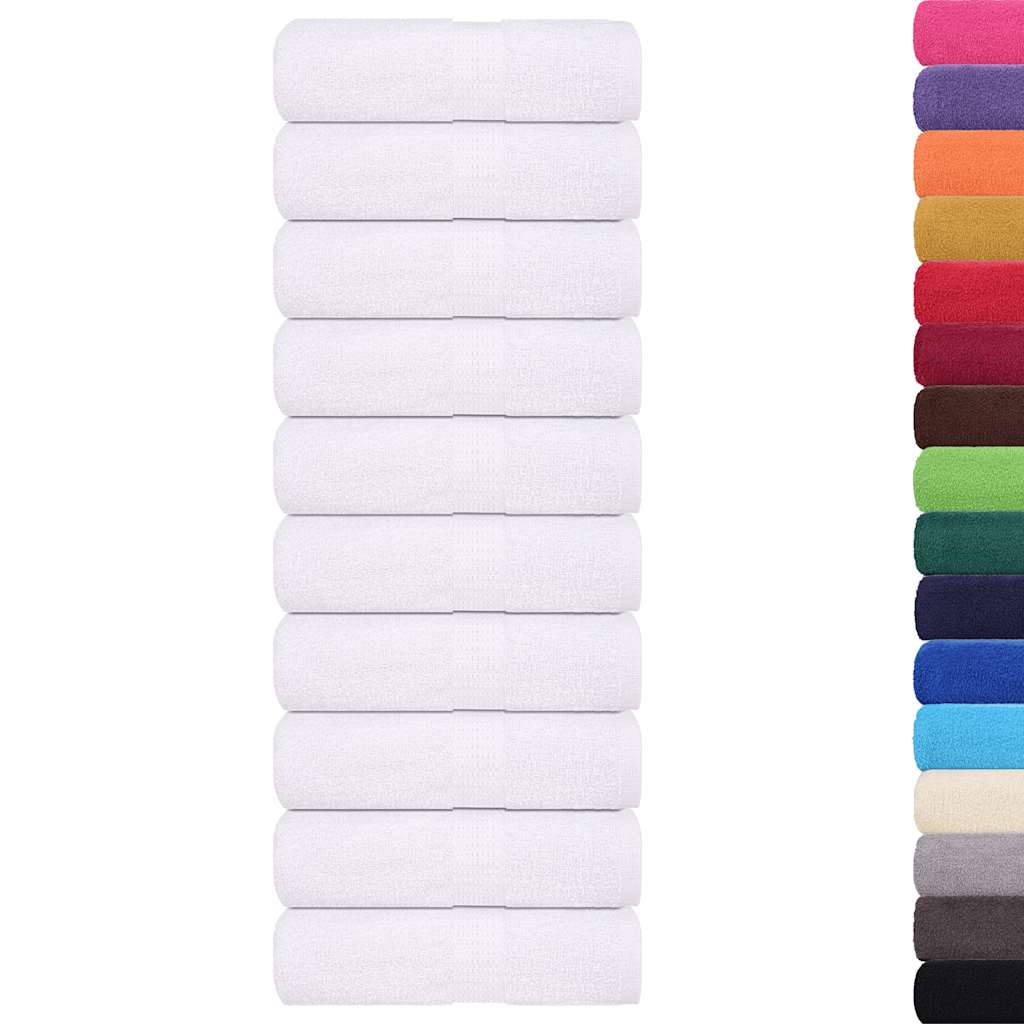 Asciugamani per Sapone 50 pz Bianco 30x30cm 360g/mÃ‚Â² 100% Cotone