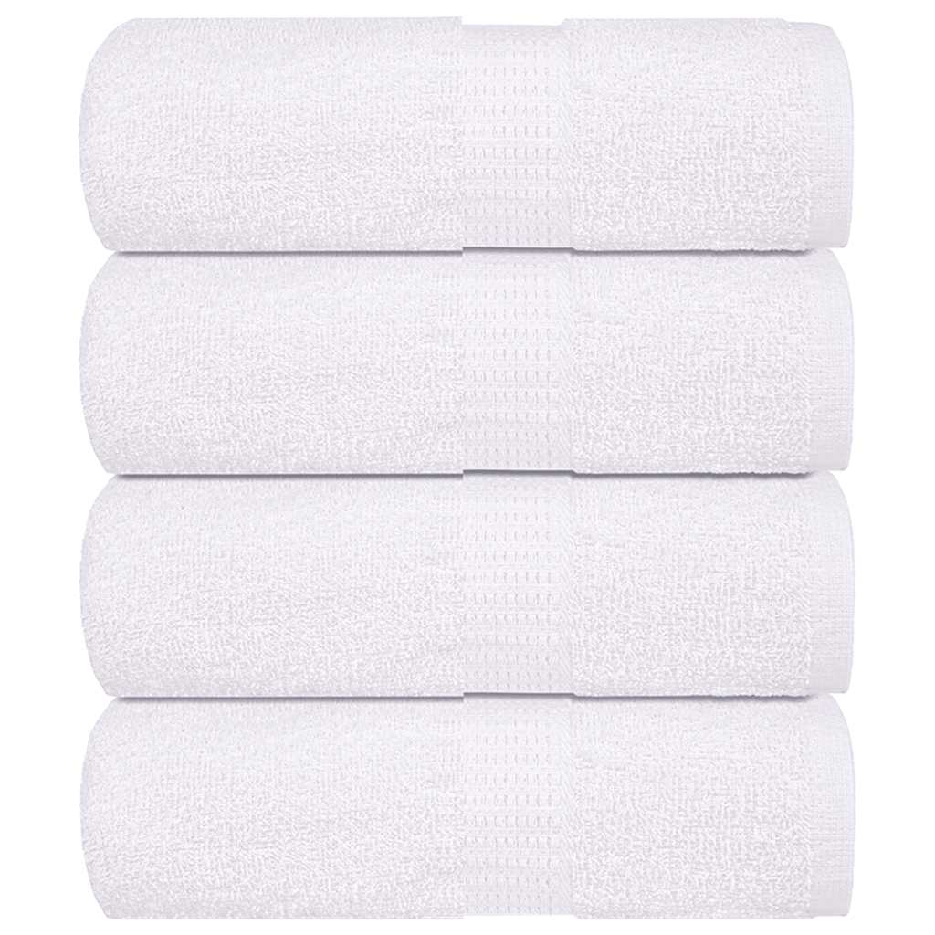 Asciugamani Ospiti 4 pz Bianco 30x50 cm 360 g/mÂ² 100% Cotone