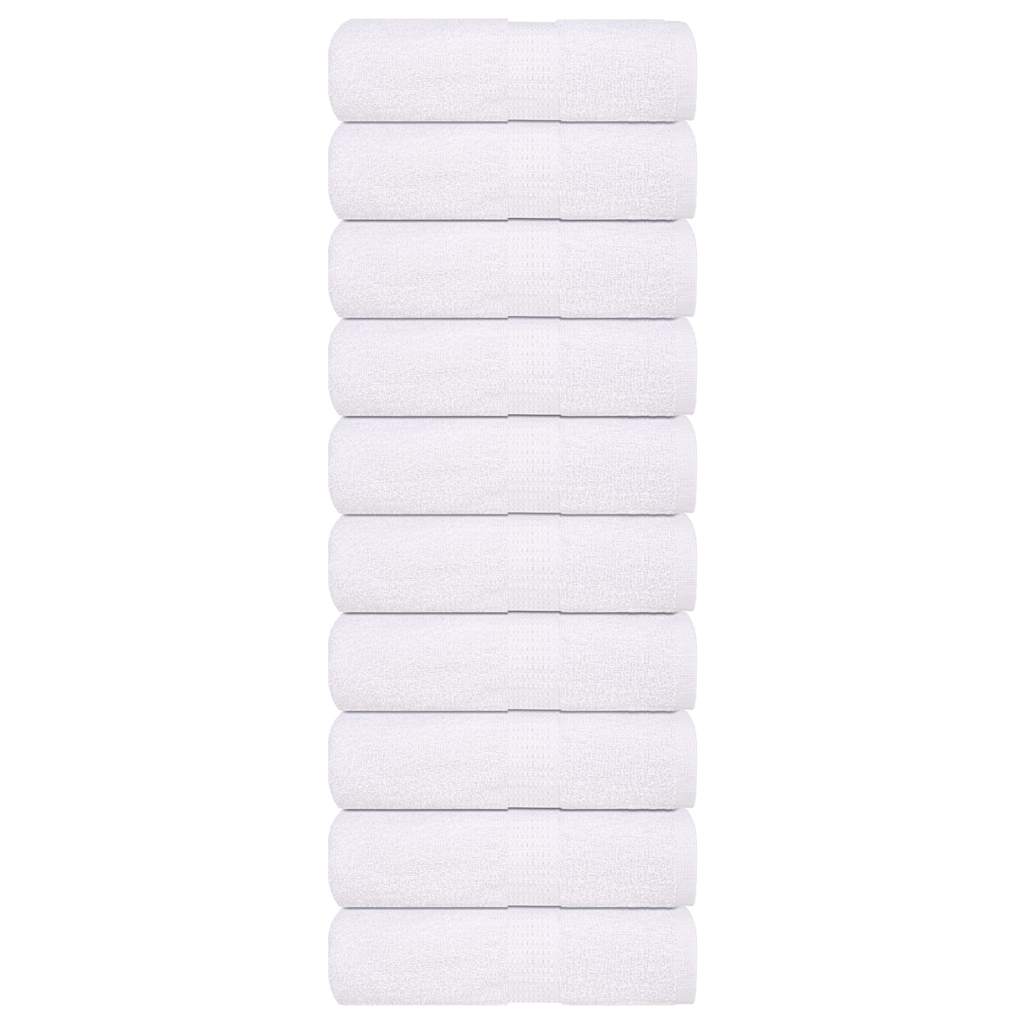 Asciugamani Ospiti 10 pz Bianco 30x50 cm 360 g/mÂ² 100% Cotone
