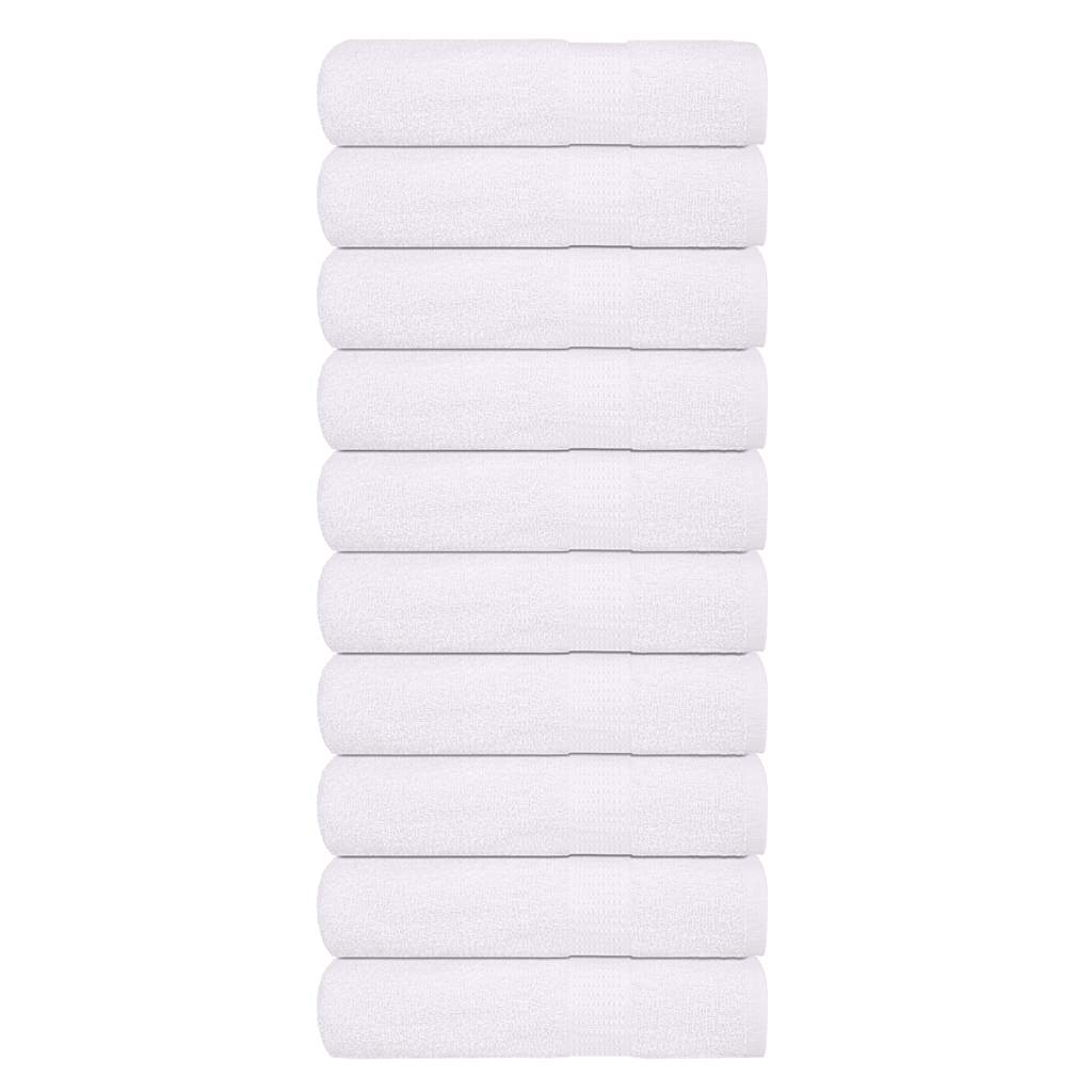 Asciugamani 10 pz Bianchi 50x100 cm 360 g/mÂ² 100% Cotone