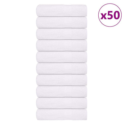 Asciugamani 50 pz Bianchi 50x100 cm 360 g/mÃ‚Â² 100% Cotone