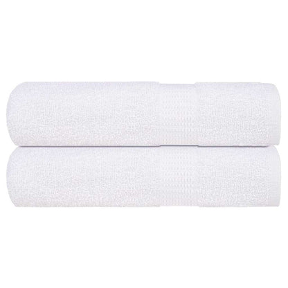 Asciugamani Doccia 2 pz Bianchi 70x140 cm 360 g/mÂ² 100% Cotone