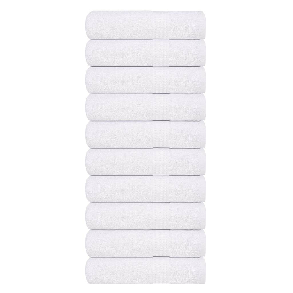 Asciugamani Doccia 10 pz Bianchi 70x140 cm 360 g/mÂ² 100% Cotone