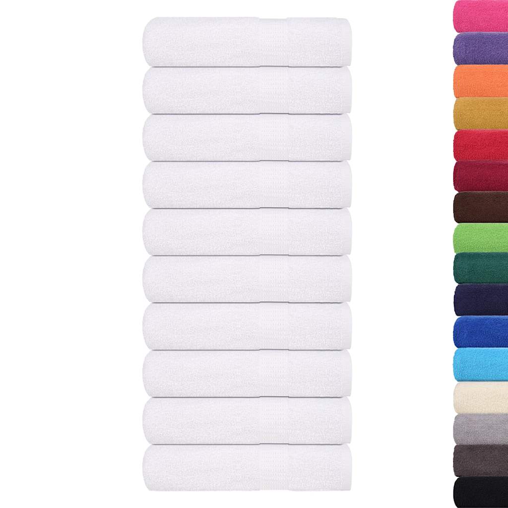 Asciugamani Doccia 25 pz Bianchi 70x140 cm 360 g/mÂ² 100% Cotone