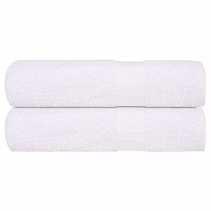 Asciugamani da Bagno 2 pz Bianchi 100x150cm 360g/mÂ² 100% Cotone