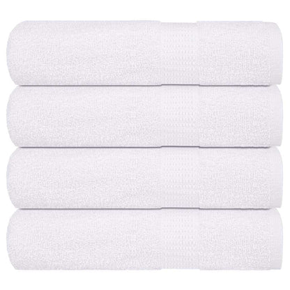 Asciugamani da Bagno 4 pz Bianchi 100x150cm 360g/mÂ² 100% Cotone